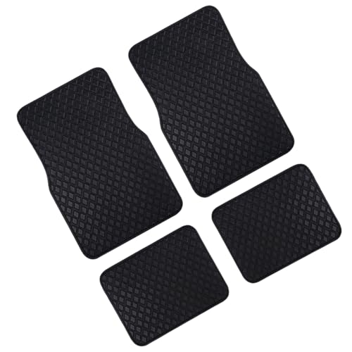 Vaguelly 4pcs Waterproof Pu Leather Car Carpet Mats Non-Slip Front and Rear Floor Mats Universal Fit for Suvs and Sedans Automotive Interior Floor Covering