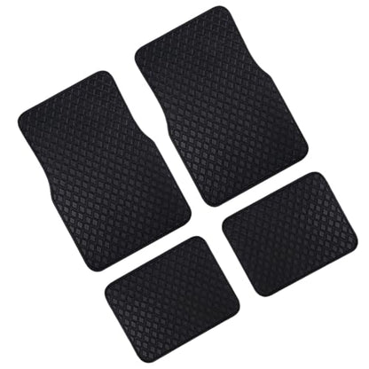 Vaguelly 4pcs Waterproof Pu Leather Car Carpet Mats Non-Slip Front and Rear Floor Mats Universal Fit for Suvs and Sedans Automotive Interior Floor Covering