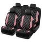 Road Comforts Seat Covers, Premium Leather Car Seat Covers Full Set for Women Girls,Airbag Compatible, Automotive Seat Covers Universal Fit Most Cars,Vans,Truck,SUV - color: Pink Full Set