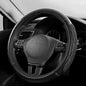 PIC AUTO Steering Wheel Cover, Black Thick Rhombic Foam and Premium Leather, Universal 14.5-15.5 Inch Breathable Anti-Slip Steering Wheels Accessories for Men & Women - color: Black