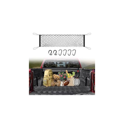 Canvcle Truck Bed Cargo Net for 2019-2025 2026 GMC Sierra 1500/2020-2026 Chevy Silverado 2500 3500 Accessories Envelope Style Mesh Trunk Net Organizer and Storage Stretchable Nylon Rear Cargo Netting - style: for Chevy Silverado