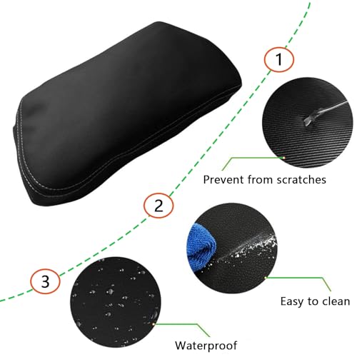 Centre Console Protection Armrest Covers for Lexus RX350 2010 2011 2012 2013 2014 2015, Wear Resistant Upholstery Accessories Adhesive Installation, Gray-Gray line