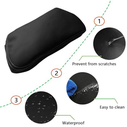 Centre Console Protection Armrest Covers for Lexus RX350 2010 2011 2012 2013 2014 2015, Wear Resistant Upholstery Accessories Adhesive Installation, Gray-Gray line
