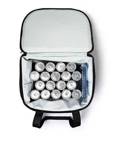 AO Coolers Stow-N-Go Carbon Soft Cooler, Low-Profile, Leakproof with High-Density Insulation, Holds Ice for 24 Hours