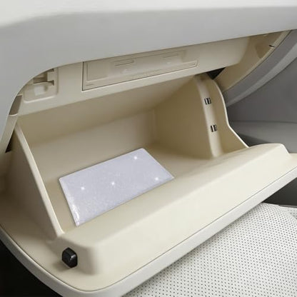 Car Registration and Insurance Holder, PU Leather Automotive Glove Box Document Compartment Organizer with Magnetic Shut, Cards Driver License Holder, Universal Vehicle Accessories (Silver) - color: Silver