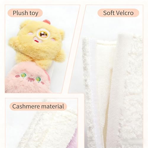 Baby Car Seat Neck Cover, Baby Strap Pad, Car Seat Strap Cover, Car Seat Belt Cover Boy Girl, Baby Neck Pad Protector, Car Strap Pad Fleece, Belt Pad Plush Doll, Seat Belt Pads (Purple, White, Pink) - color: Purple, White, Pink dolls