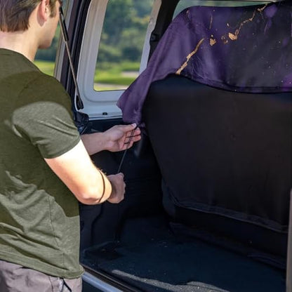 Butterfly Moon Rose Marble Print Waterproof Backseat Cover for Car Trucks Van SUV Jeep, Universal Fit Non-Slip Rear Bench Towel Seat Covers for All Seasons - color: Butterfly Moon Rose Marble
