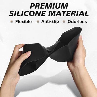 Muslogy Center Console Front&Rear Cup Holder Inserts Compatible with 2024 2025 2026 Toyota Tacoma Accessories Middle Console and Rear Armrest CupHolder Silicone Rubber Organizer 2PCS Set - size: 2024-2025 Tacoma Front&Rear
