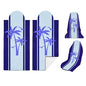 2 Pack Car Seat Towel Covers, Sweat Protector for Front Seats, Premium Thickened Microfiber with Elastic Strap, Breathable & Quick Dry, Machine Washable Cover for Gym Running Universal Fit Palm Tree - color: Palm Tree