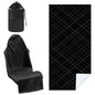 Hahafelt 2 Pack Car Seat Towel Covers with Storage Bag, 63 x 32 Inch Universal Non Slip Waterproof Sweat Protector for Car Truck, Gym Swimming Running, Machine Washable (Black Plaid) - style: Black Plaid