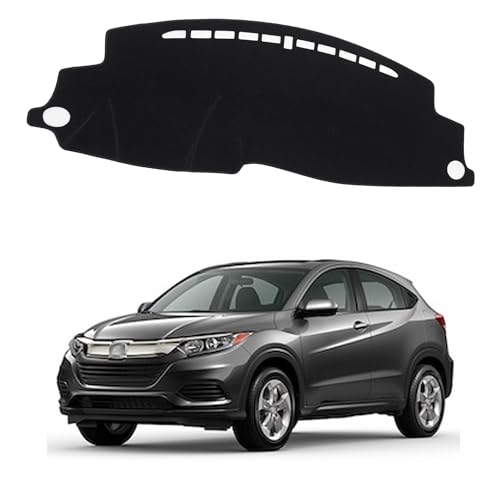 Upgraded Dashboard Mat for 2014-2022 Honda HR-V Polyester Dashcover UV Protection Non-Slip Windshield Reflective Instrument Cover Interior Accessory Black - color: 2014-2022 for Honda HR-V