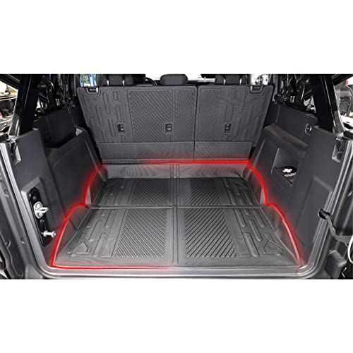 IAG I-Line Molded Trunk Mat for Ford Bronco 2021+ 4 Door (Not Sport or Everglades) - All Weather, Waterproof & Washable - size: 4 Door