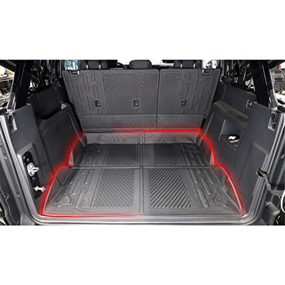 IAG I-Line Molded Trunk Mat for Ford Bronco 2021+ 4 Door (Not Sport or Everglades) - All Weather, Waterproof & Washable - size: 4 Door