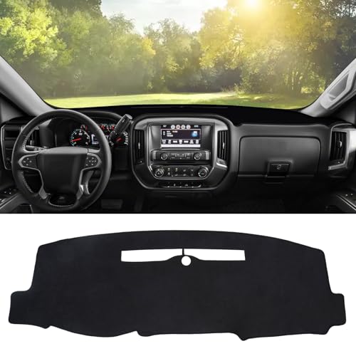 Dash Cover for Chevy Silverado 1500/GMC Sierra 1500 2014-2018 Accessories Dashboard Cover Mat for Chevy Silverado/GMC Sierra 2500HD/3500HD 2015-2019 Flannel Dash Board Protector Pad - color: for 14-19 Chevy/GMC