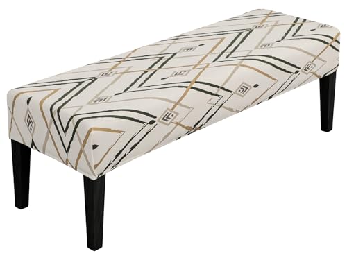 SPRINGRICO Stretch Dining Bench Cover, Removable Bench Slipcover Washable Bench Seat Protector Rectangle Bench Cover for Dining Room, Living Room, Bedroom, Kitchen (Lucid Calm) - color: Lucid Calm