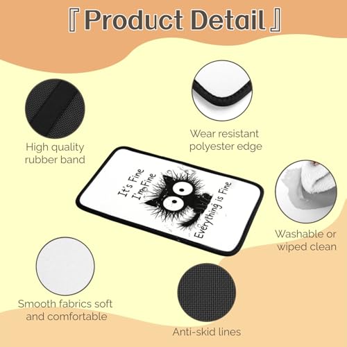 Car Handrail Box Cushion Soft Comfortable Anti Slip Middle Consoles Protector, Universal for Most Cars Trucks and SUV Fashion Car Interior Accessories Unisex - Fine Cat