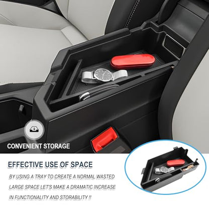 Ruiya 2026 Jetta Center Console Organizer for VW Jetta 2026 Accessories ABS Material Armrest Glove Tray Compatible with 2020-2026 VW Volkswagen Jetta - color: 2020-2026 VW Jetta