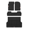 Motor Trend FlexTough Advanced Heavy Duty Black Rubber Car Floor Mats & Cargo Liner for SUV & Car Full Set - Universal Trim to Fit All Weather Automotive Floor Mat & Cargo Liners for SUV, Car, & Van