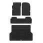 Motor Trend FlexTough Advanced Heavy Duty Black Rubber Car Floor Mats & Cargo Liner for SUV & Car Full Set - Universal Trim to Fit All Weather Automotive Floor Mat & Cargo Liners for SUV, Car, & Van