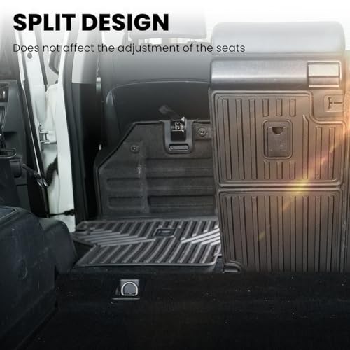 LASFIT Premium Extra Thick Rear Seat Back Mats for Toyota 4Runner 2010-2024 (Only fit 5-Seats) Seat Back Cover | TPE Custom Fit Waterproof 4 Runner Second Row Back Seat Backrest Protector Liners