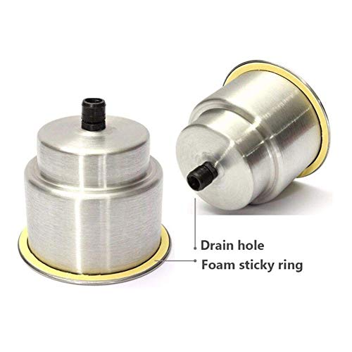 4Pcs Stainless Steel Cup Drink Holder Insert with Drain for Marine Boat, RV, Camper