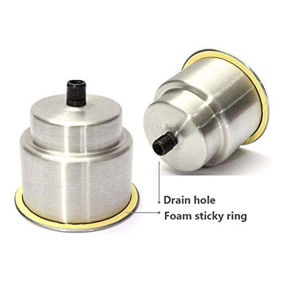 4Pcs Stainless Steel Cup Drink Holder Insert with Drain for Marine Boat, RV, Camper