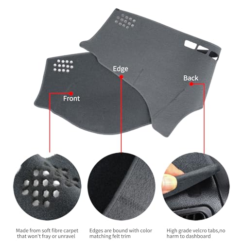 Dashboard Cover Dash Cover Mat Pad Custom Fit for Lexus ES350 2007 2008 2009 2010 2011 2012(Charcoal Gray) - color: 2007-2012 ES350 Dark Gray