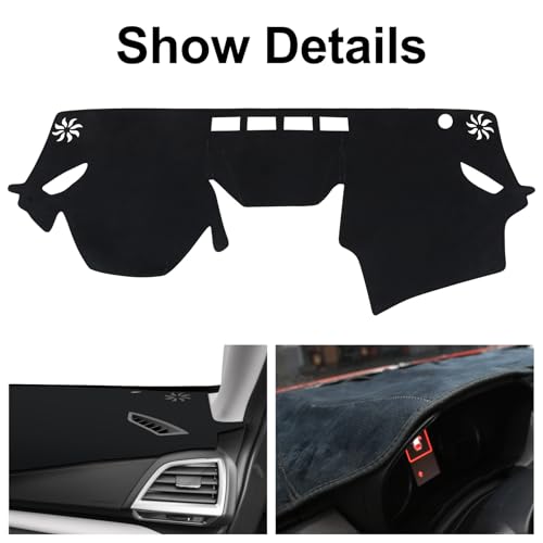 Dashboard Cover Mat for Subaru 2019-2022 2023 2024 Forester Accessories Black Flannel Material Anti-Slip Dash Cover Mat Sunshade Glare UV Rays Protector - size: for Subaru 2019-2024 Forester