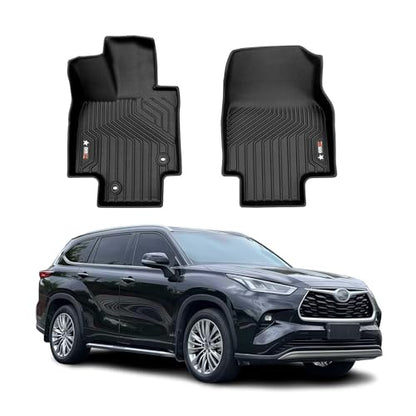 OMAC Premium Floor Mats for Toyota Highlander 2020-2026 Front Heavy Duty Black
