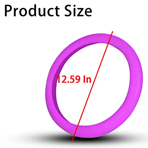 Car Silicone Steering Wheel Cover, Soft Anti-Slip Auto Steering Wheel Protector Fit 14 Inch, Universal Vehicle Interior Accessories for Cars, SUVs, Trucks, and Vans (Purple) - style: Purple