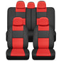 BDK Croc Skin Faux Leather Car Seat Covers, Full Set Red – Universal Fit Design, Airbag Compatible, Front and Back Seat Cover for Cars Trucks Vans and SUVs - color: Red