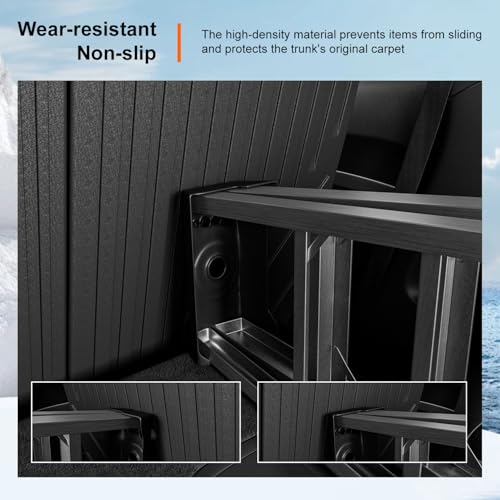 powoq 7 Seats Cargo Mat Compatible with 2016-2026 Dodge Durango Trunk Mat TPE 2nd Back Seat Protector Cargo Liner Trunk Liner Replacement for 2016-2026 Dodge Durango Accessories