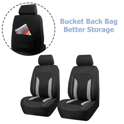 Car Front Seat Covers, Breathable Automotive Front Seat Headrest Covers, Waterproof Comfortable Vehicle Seat Headrest Protection Accessories, Universal for RV, SUV, Truck