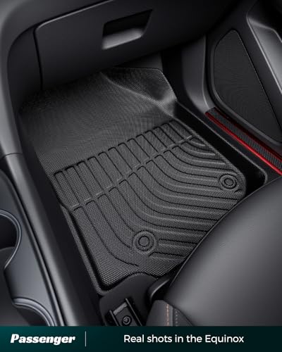 Car Floor Mats for Chevy Equinox/for GMC Terrain 2018-2024 (Not for EV), Cargo Liner Rubber TPE All Weather Full Set Equinox/Terrain Accessories 2018 2019 2020 2021 2022 2023 2024 Black