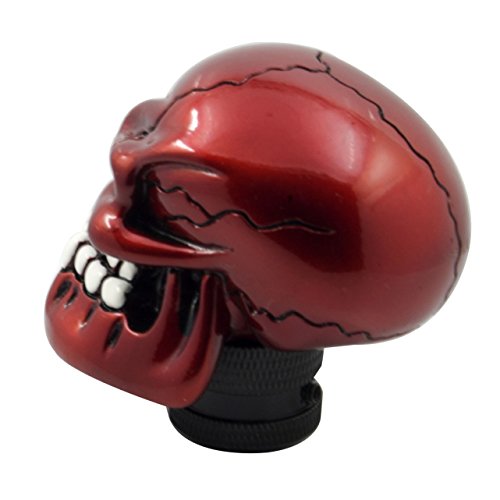 Red Skull Manual Automatic Gear Shift Knobs - color: Red