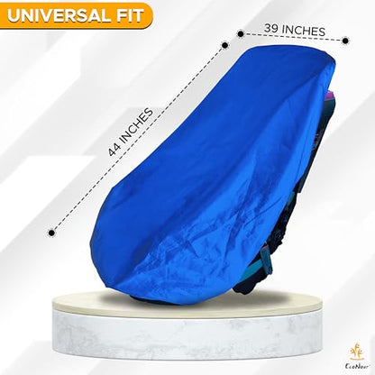 EcoNour Car Seat Protector, Waterproof Car Seat Cover with Thick Padding, Non-Slip Back Seat Protector for Baby, Infant & Toddler, Seat Cover Mat to Protect Seats from Spills, Dirt & Scratches - color: Blue