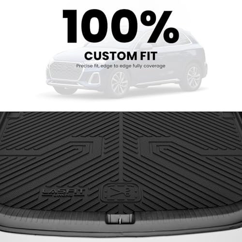 LASFIT Cargo Mat for Audi Q5/SQ5 2018-2025(Include Q5/SQ5 Sportback), Custom Fit All-Weather TPE Trunk Mat for Audi Accessories, Waterproof, Easy to Clean, Black - size: 3)2018-2025|For Audi Q5/SQ5|Cargo Mat