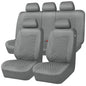 CAR PASS Quilting Faux Leather Seat Covers Full Set, Waterproof Deluxe PU Premium Auto Seat Cover, Breathable Seat Covers Universal Fit for Most Sedan SUV Van Small Truck, Airbag Compatible All Gray - color: Full Gray, size: Full Set (Front and Rear)