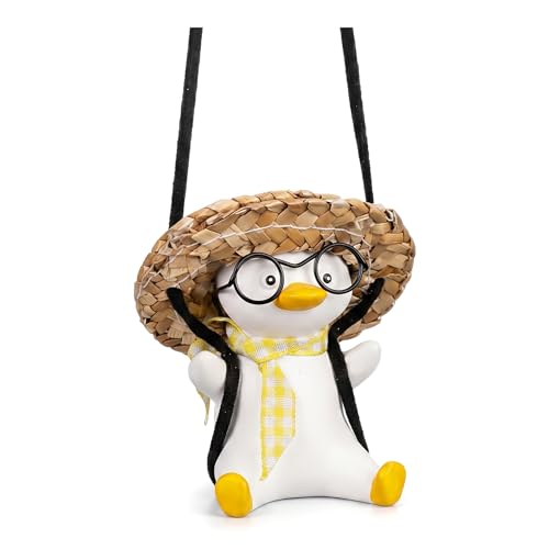 Funny Ornament Gift,Hanging Duck for Car Mirror,Rear View Mirror Hanging Accessories,Rear View Mirror Charm,Cute Car Mirror Hanging Accessories for Women Men Teens (Doctor Duck) - color: Doctor Duck