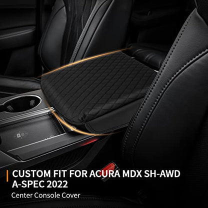 Custom Fit for Center Console Cover Acura MDX 2022 2023 2024 2025 2026 Armrest Cover Center Console Pad Interior Accessories Car Armrest Seat Box Cover Protector Black - size: Acura MDX 2022-2025 2026