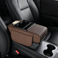 5 in 1 Car Center Console Cover, Car Armrest Cover with Cup Holder, Storage Pockets, Tissue Box Slot, Phone Holder, Car Interior Accessories (Coffee) - color: Coffee