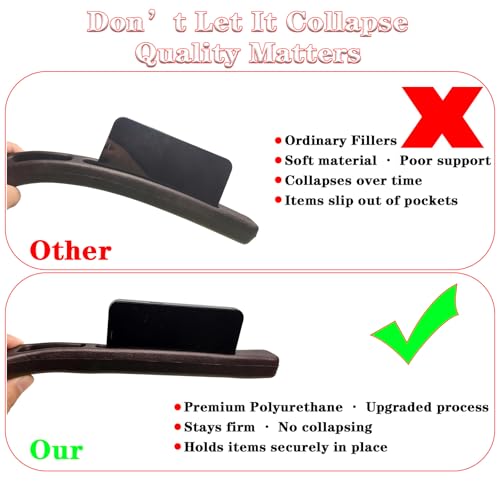Car Seat Gap Filler Organizer of 2 – Universal Car Gap Seat Filler with Storage Pockets, No Drop Seat Guard for Phones, Keys & Cards, Car Accessories for Most Cars Trucks SUVs (Black)