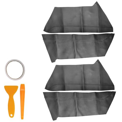 4PCS Door Panel Cover Compatible with Honda Civic 2016-2021 Front and Back Vinyl Leather Insert Cards Protector Trim Black (Only Leather Part)