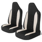 AUTOYOUTH Car Seat Covers - Bucket Seat Cover Seat Achieve The Perfect Combination of Style and Protection with Universal Fit Seat Covers for Sedan, Truck, SUV(Black Beige)… - color: Black & Beige
