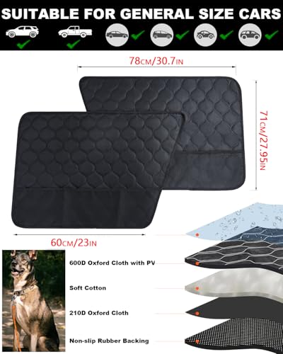 2PCS Car Door Protector for Dogs - Waterproof Pet Car Door Cover with Scratch Protection, Universal Fit for All Vehicles XL (XL) - size: XL