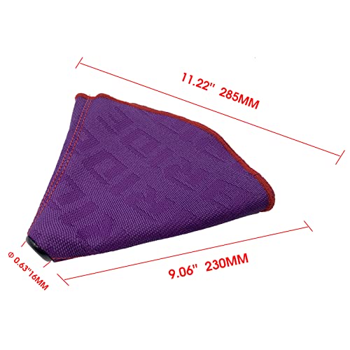 Universal Shift Knob Shifter Boot Dust Cover Purple Canvas Hyper Fabric Racing Car Gear Shift Knob Collars MT/at - color: Purple