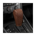 Car Gear Shift Cover, Diamond Embroidery Design Anti-Slip Vehicle Shifter Lever Protector, Automotive Shift Knob Handle Decoration, Universal for SUV Automobile Truck (Brown)