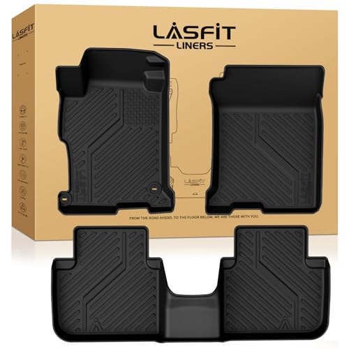 LASFIT Floor Mats for Honda Accord Sedan 2017 2016 2015 2014 2013, All Weather TPE Custom Fit Anti-Slip Car Floor Liner, 1st & 2nd Row, Black (Not for Coupe) - size: 3）For Honda Accord | 2013-2017 | 1st & 2nd Row