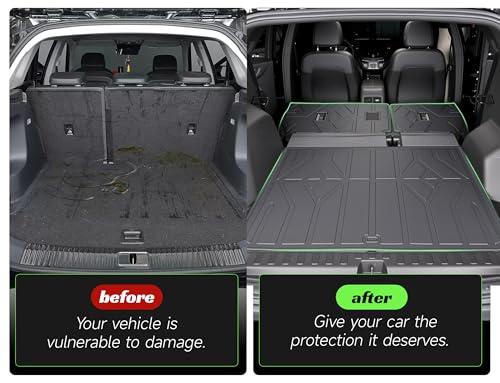 Cargo Trunk Mat with Backrest Mats for 2025 2026 Chevrolet Chevy Equinox/GMC Terrain (Not for Equinox EV),All Weather Protection TPE Heavy Duty Cargo Liner Equinox/Terrain Accessories,Black - size: Chevy Equinox/GMC Terrain 2025 2026