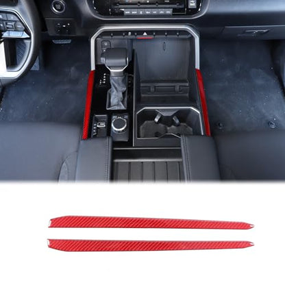 Aunginsy Inner Center Console Gear Control Panel Side Strip Cover Trim Compatible with Toyota Tundra/Sequoia 2022-2024 Car Center Console Gear Box Side Panel Protect Sticker Moulding Strip Accessories - size: Gear Control Panel Side Strip Trim